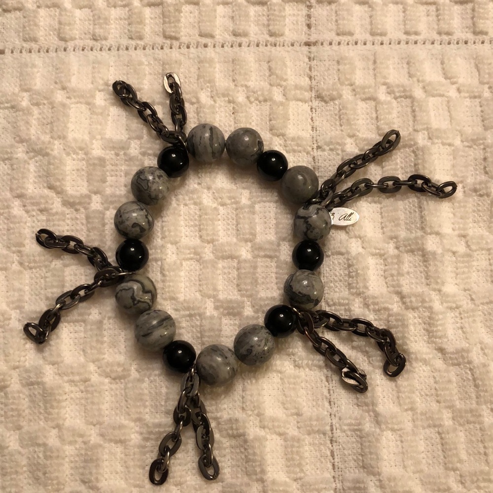 Bracelet with beads and chains